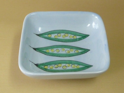 Schale Handgemalt SMF Keramik Schramberg blau grau mit schönem Motiv Vintage rar