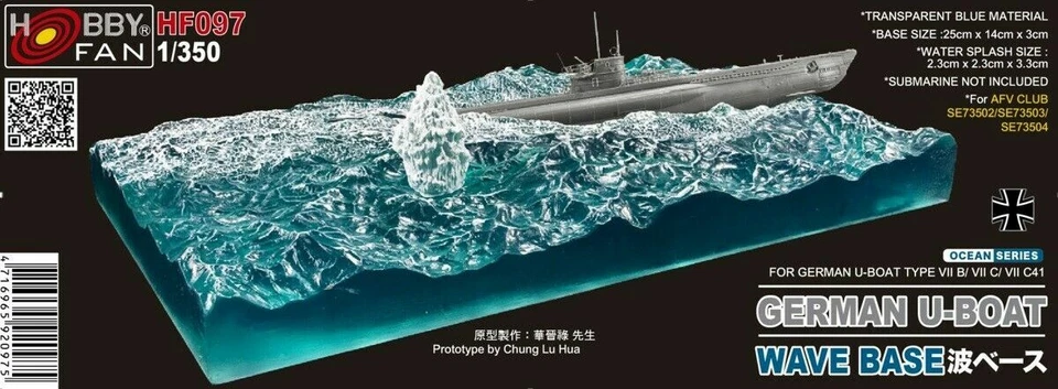 Hobby Fan HF097 - 1/350 Wave Base for WWII German U-Boat Type VII B/VII C/VIIC41