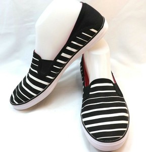black and white striped keds