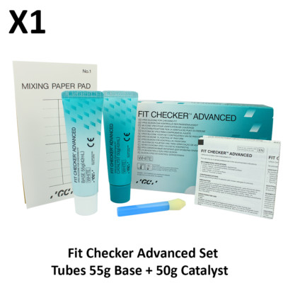 GC Fit Checker Advanced VPS Occlusion Dental Lab Tubes 55g Base 50g ...