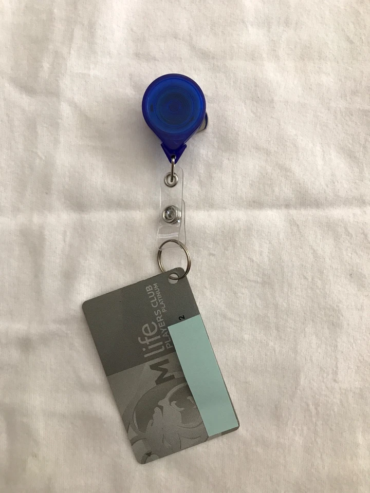 Lote 1000 Precio al por mayor Porta Insignia de Identificación Carrete Retráctil Llave Cinturón Clip Redondo Azul Foto 4 de 4