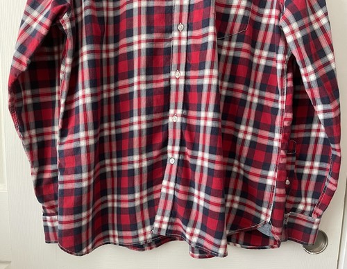 Sun+Stone Men's size 2XL red Dio Plaid Patch Pocket Button Up Shirt - Picture 5 of 19