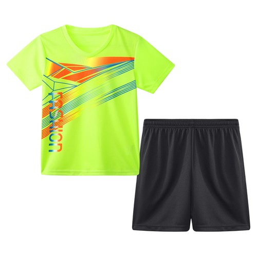 Kids Boys Uniform Soccer Outfit Badminton Football Jerseys Quick-Drying Set - Picture 51 of 89
