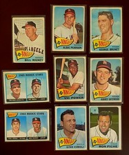 Lot of 9 1965 Topps Los Angeles ANGELS  vintage cards ALBIE PEARSON