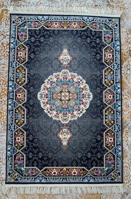 TOP QUALITÄT SCHÖNE TEPPICHE WOOL TOUCH 100%ACRYL SCHWARZ / MEHRFARBIG 120x180Cm