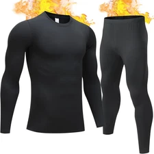 Mens Thermal Underwear Set with Lightweight Ultra Soft Fleece Lined,Long John Se