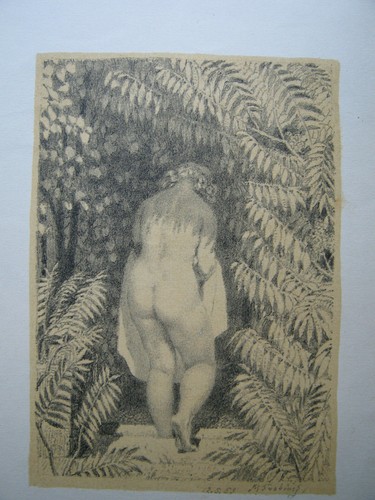 lithografie Švabinský Max 1953 Original Mädchen im Bad Frauenakt Erotik alt - Bild 4 von 4