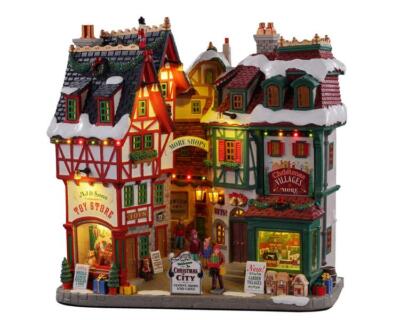 Lemax 2021 CHRISTMAS CITY #15739 NRFB Village Facade Lighted Scene *
