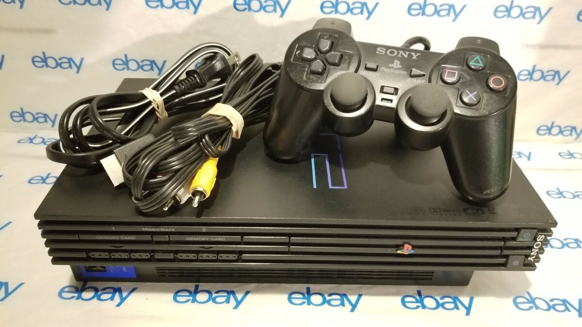 Sony Playstation 2 PS2 FAT Original Console System Bundle SCPH-39001  *READ*NO TV