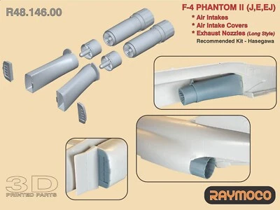 RAYMOCO R48.146.00 1/48 F-4 PHANTOM Air Intakes/w Covers, Nozzles (Long Style). - Image 1 of 4