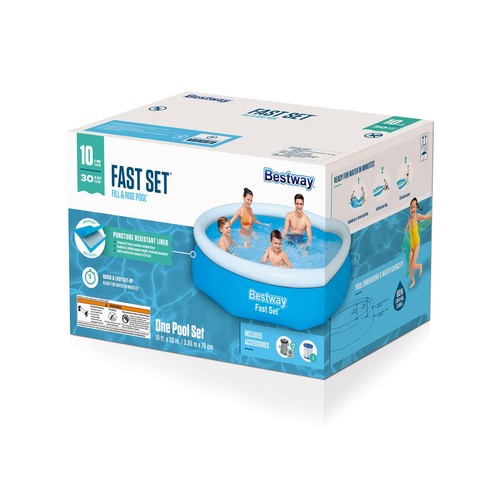 Bestway Fast Set Inflatable Above Ground Swimming Pool w/ Filter Pump - Picture 7 of 38