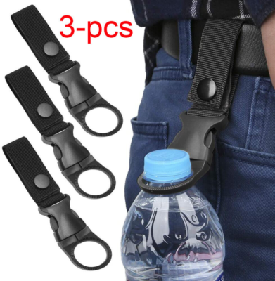 #ad 3pc Hiking Camping Water Bottle Clip Carabiner Snap Holder Hook Buckle Key Chain $10.99