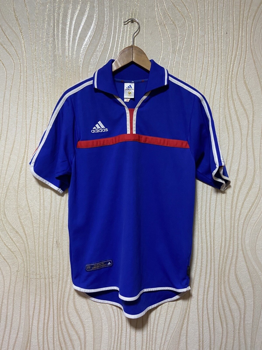 FRANCE 2000 2002 HOME FOOTBALL SHIRT SOCCER JERSEY ADIDAS FRANCE 2000 2002 HOME FOOTBALL SHIRT SOCCER JERSEY ADIDAS