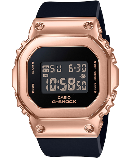 Casio G-shock GMS Rose Gold Stainless Steel Black Womens Watch Gms5600pg-1  for sale online | eBay