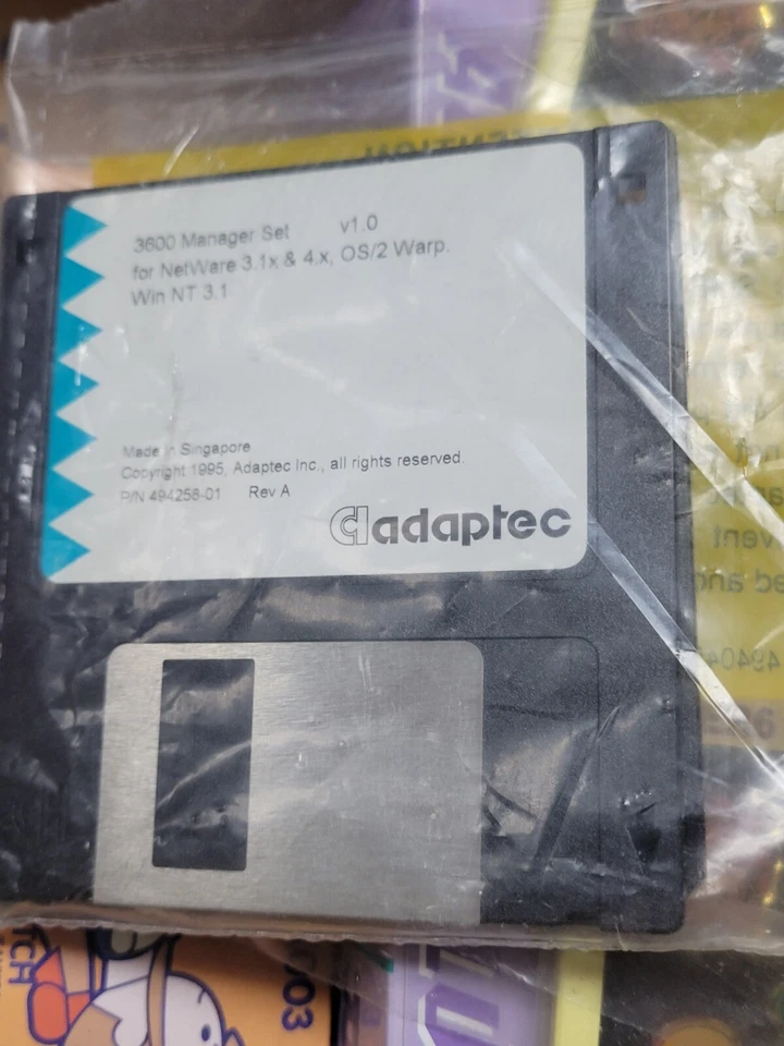 Adaptec 3600 Manager Set v1.0 for Netware 3.1x, OS/2 Warp, Win NT 3.1 (1995) New - Image 3 of 4