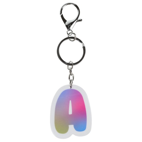 Alphabet Initial Keyring Kids Colourful Personalised Letter Name Tag Charm - Picture 3 of 51