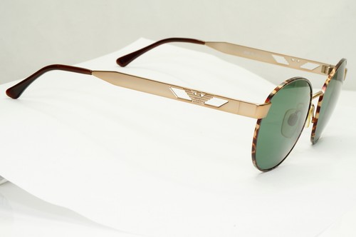 Emporio Armani Sunglasses 1997 Vintage Round Pale Gold Green Eagle 039-S 875 - Picture 7 of 12