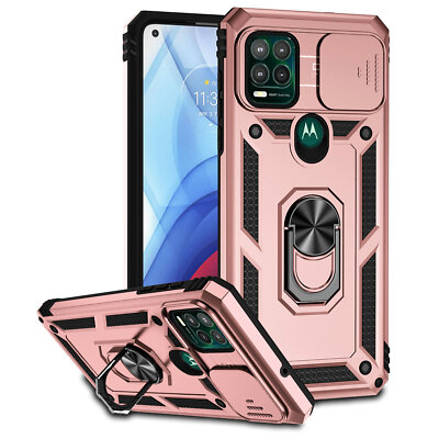 For Motorola Moto G Stylus 5G 2021 Shockproof Ring Stand Case + Screen Protector