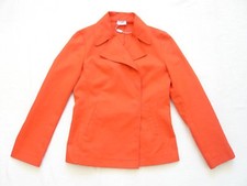 Alberta Ferretti Philosophy New Red Cotton Jacket Unlined Pockets Uk 8