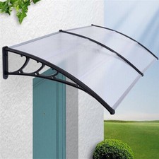 Window Door Front Canopy Fixed Awning Porch Patio UV Water Rain Snow Proof Cover