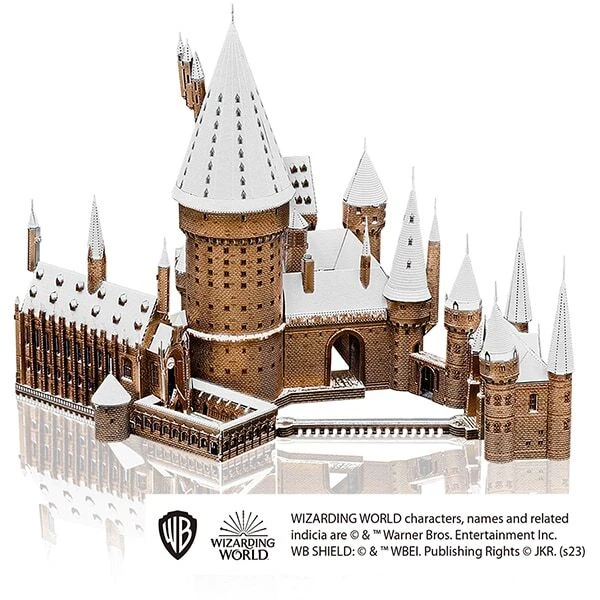 B-MP-005C Harry Potter Snowy Hogwarts Castle Metallic Nano Puzzle Papaer Toy  - Image 3 of 4