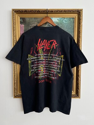 Vintage 2004 Slayer Skull Tour Black T-shirt | eBay