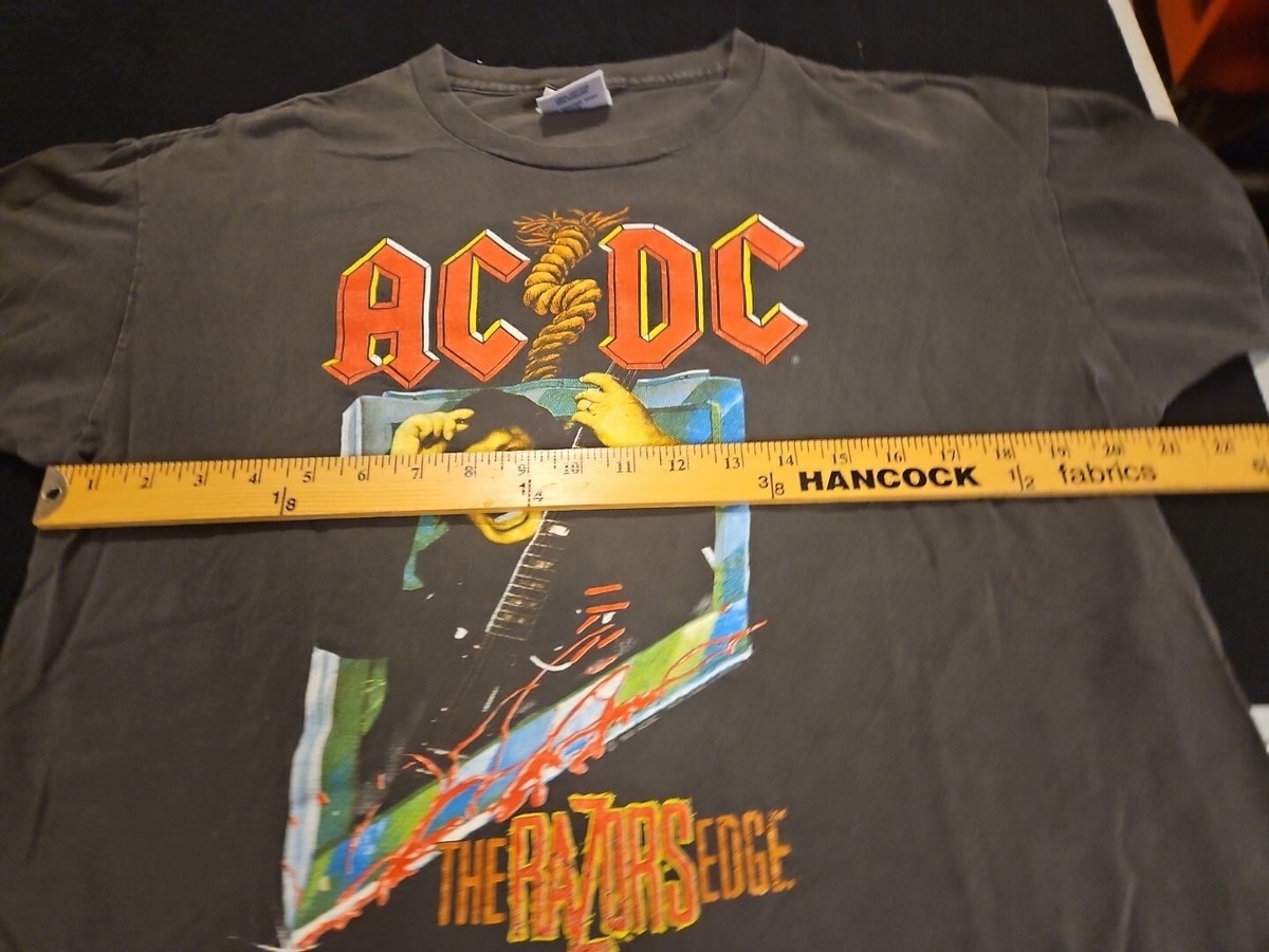 AC/DC 90 Razors Edgeツアー Tシャツ Brockum XL Vintage (1990) AC/DC 