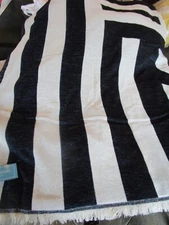 Mark and Graham Deco midnight throw blanket cotton chenille mono KHB 58 70 samp