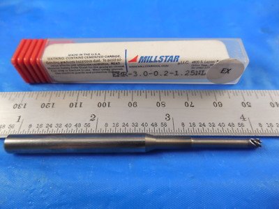 MILLSTAR EMR-3.0-0.2-1.25NL 3mm DIA 6mm SHANK 3mm LOC 75mm OAL 5 FLUTE END MILL