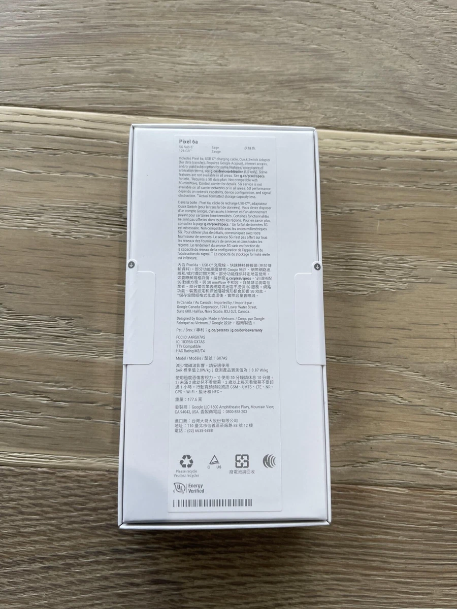 Google Pixel 6a GX7AS - 128GB - Sage (Factory Unlocked) NEW SEAL