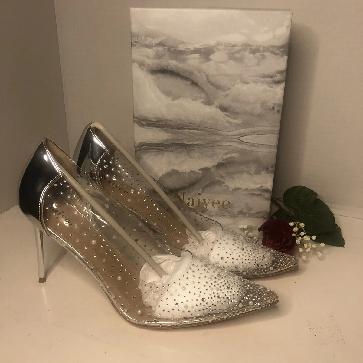 Clear pumps size 12 deals