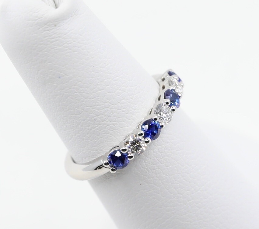 Tiffany & Co Forever 3mm Shared Setting Blue Sapphire