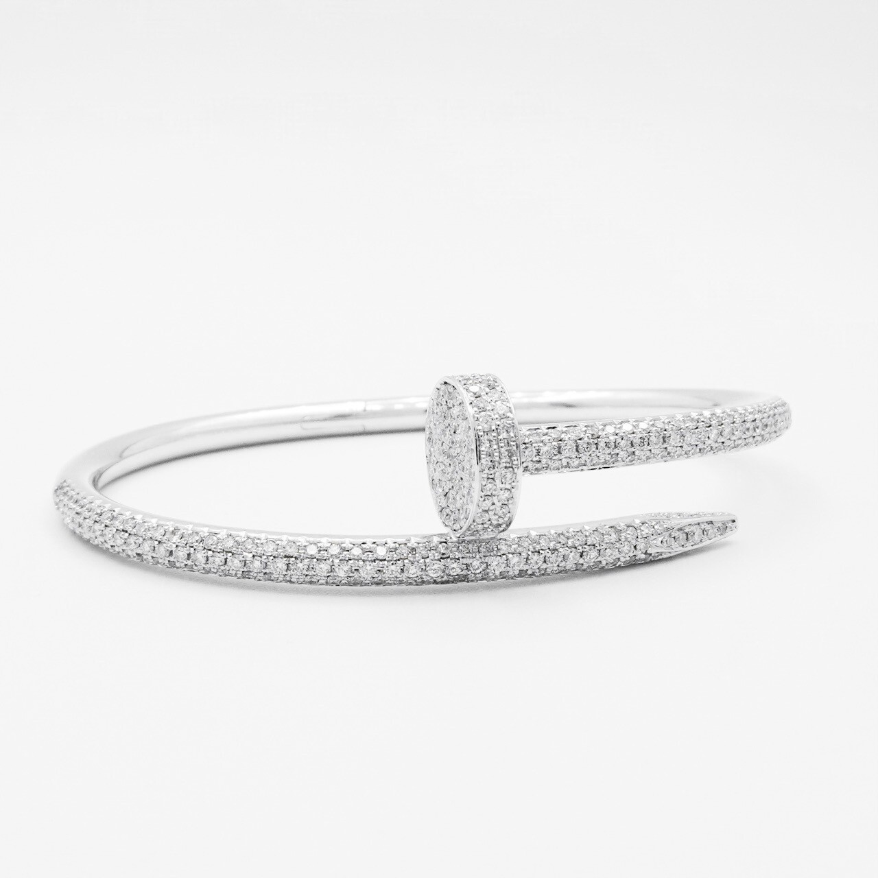 Cartier Juste un Clou Diamond Bracelet Size 16 White Gold for Women