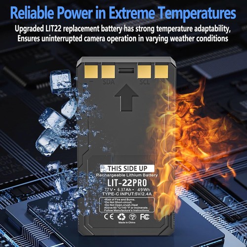 4-Pack Rechargeable LIT-22 Battery Compatible with Trail Camera Flex-M Flex G-36 - Picture 5 of 7