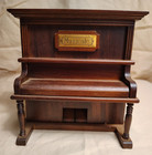 Vintage Mini Wooden Player Piano Music Box Doll House — photo 1
