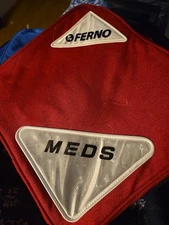 Ferno Meds Bag with Cases 1 Red & 1 Blue EUC for Trauma and Medical Storage 
