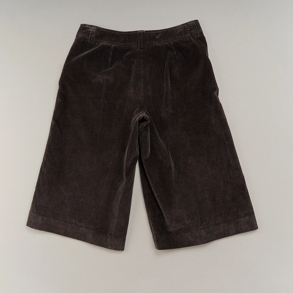 Pantalones Cortos para Caminar Vintage Talbots Pierna Ancha Pana Culotte 8 Marrón tiro Medio Foto 3 de 4