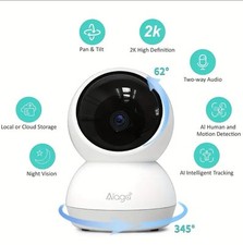 2K Wireless Security Camera System Indoor Night Vision 360  Motion WIFI 2.4G/5G