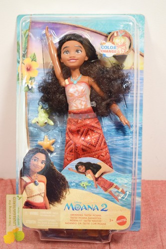 Disney Moana 2 Toys, Swimming Tautai Moana Fashion Doll