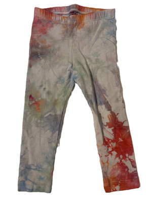 Pink, Orange Blue Crinkle Tie Dye Pants Kids 2T by Panda Tie Dye NWOT