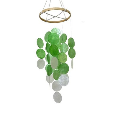 Natural Shell Wind Chime with Soothing Sounds for Indoor and Outdoor Use