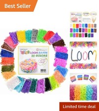 12750pcs Loom Rubber Bands Kit: 26 Colors, 500 Clips 6 Hooks for Kids