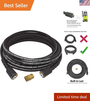 #ad #ad Heavy Duty 1 4quot; x 25FT Kink Resistant Pressure Washer Hose for Sun Joe amp; AR Blue $61.19