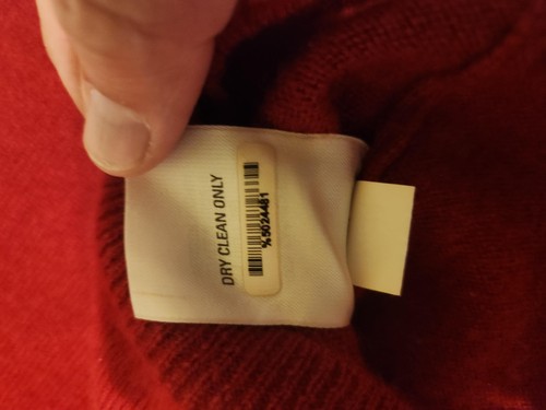 Suéter Nordstrom Para Hombre Grande Rojo 100% Cachemira Cuello Alto Academia Tejido Suave - Imagen 8 de 13