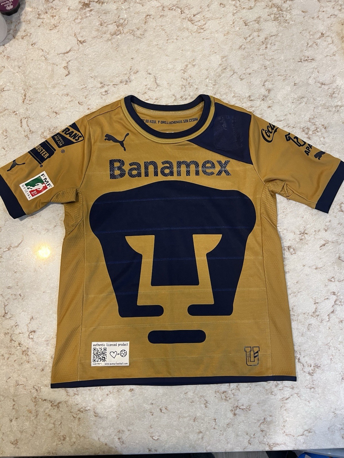 Pumas UNAM 12/13 Puma Home Futbol Soccer Jersey Kids YS Youth Small Rare