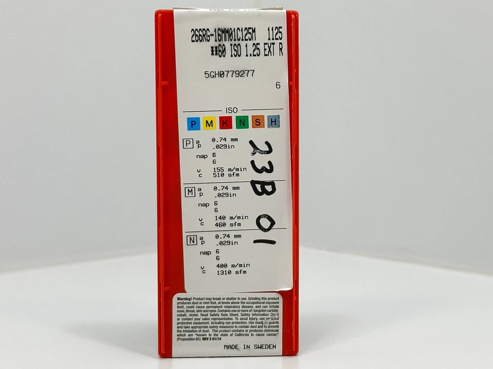 SANDVIK 266RG-16MM01C125M nuevos insertos de roscado de carburo grado 1125 10 un. Foto 2 de 2