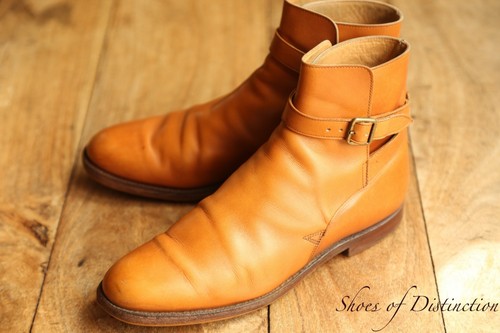Crockett & Jones Jodhpur 3 hellbraune Leder Stiefel Schuhe Damen UK 5 US 7 EU 38