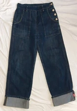 Rumble 59 Marlene Side Button Jeans W28/L28 Rockabilly 40s/50s High Rise Germany