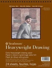 Strathmore 400 Series Heavyweight Drawing Pad 8"X10"-Wire Bound,24 Sheets - 5A00