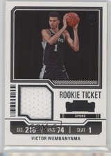 2023-24 Panini Contenders Rookie Ticket Swatches Victor Wembanyama #RTS-WEM n0j